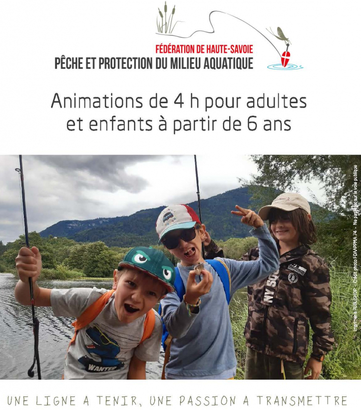 Animation et formation à pêche par la fédération 74